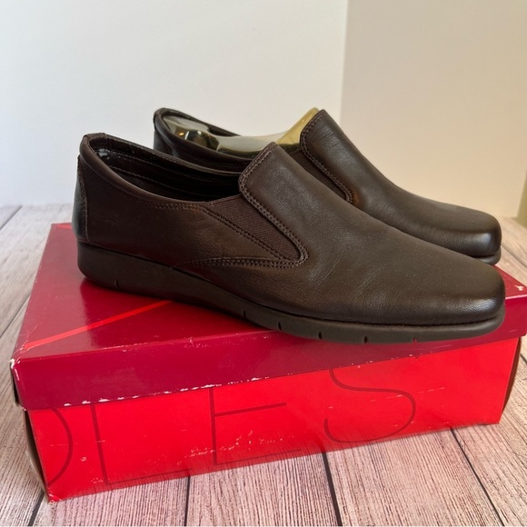 Aerosoles Sports Car Dark Brown Leather Shoes 8.5 NIB - Picture 1 of 6